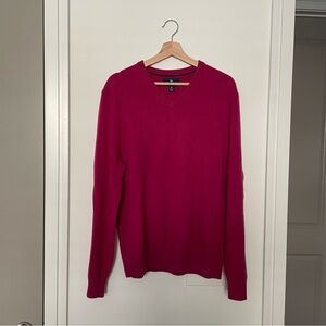 LANDS END • cashmere v neck sweater